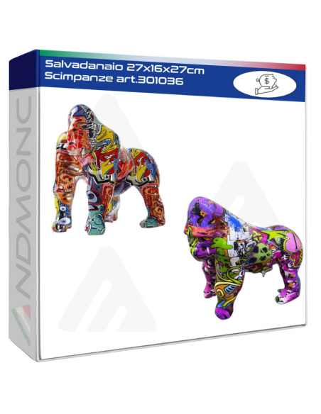Salvadanaio 27x16x27cm Scimpanze art.301036