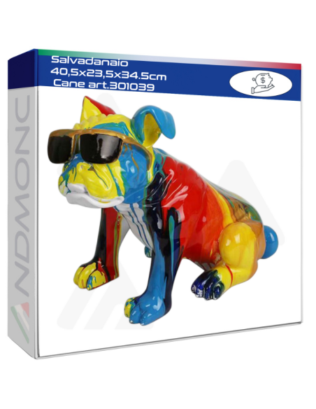 Salvadanaio 40,5x23,5x34.5cm Cane art.301039