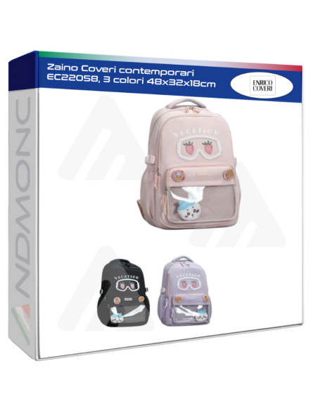 Zaino Coveri contemporari EC22058, 3 colori 48x32x18cm