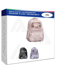 Zaino Coveri contemporari EC22059, 3 colori 48x32x18cm