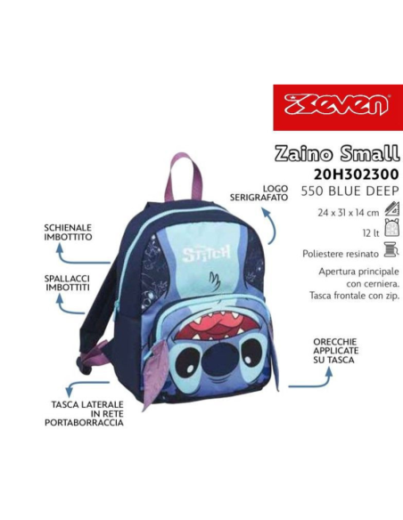 Zaino Lilo & Stitch 24x31x14cm 20H302300550