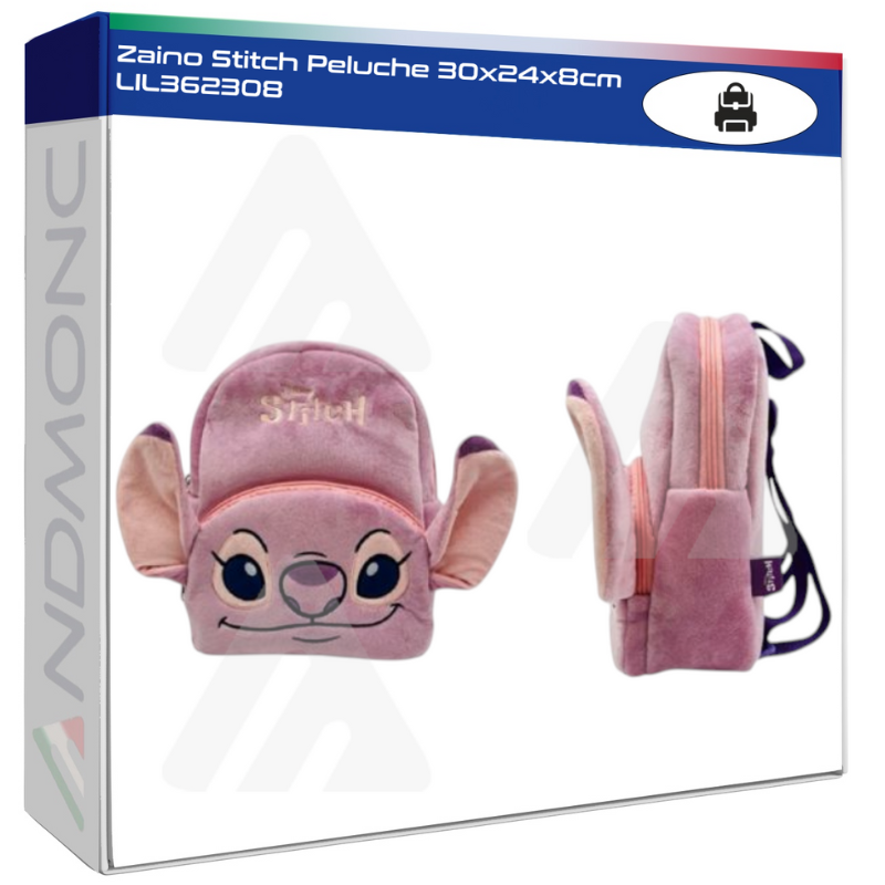 Zaino Stitch Peluche 30x24x8cm LIL362308