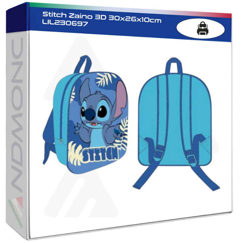 Stitch Zaino 3D 30x26x10cm LIL230697