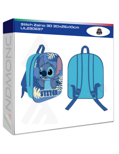 Stitch Zaino 3D 30x26x10cm LIL230697
