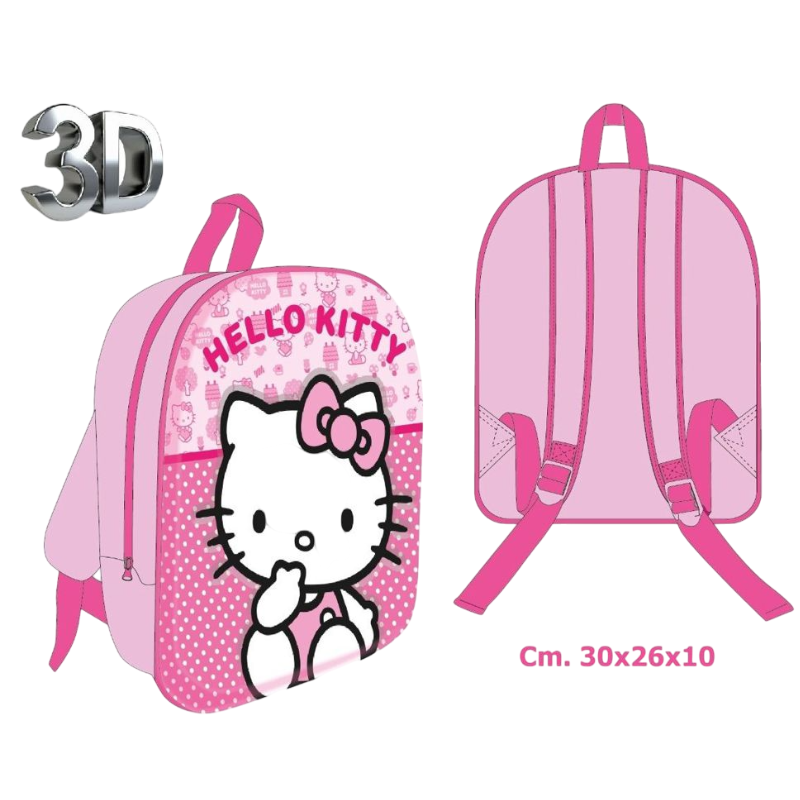 Zaino Hello Kitty 3D 30x26x10cm HK360850