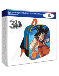 Zaino Dragon Ball 3D 30x26x10cm DB230124