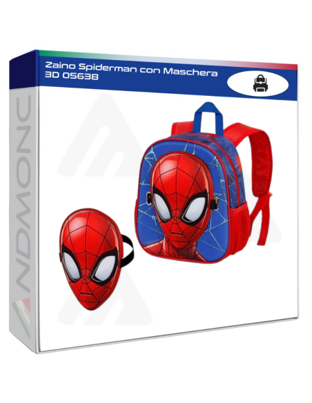 Zaino Spiderman con Maschera 3D 05638