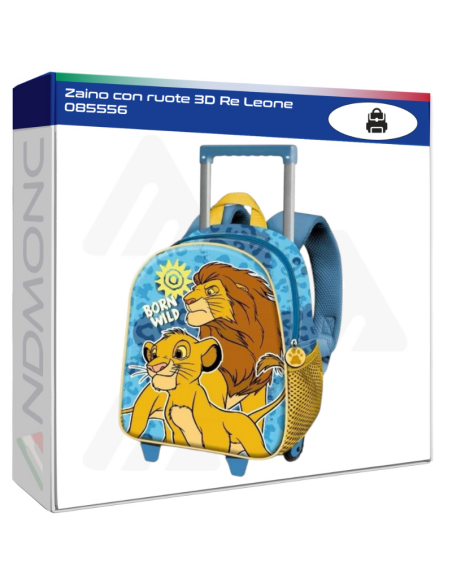 Zaino con ruote 3D Re Leone 085556