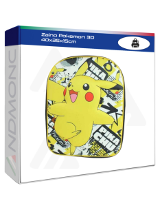 Zaino Pokemon 3D 40x35x15cm