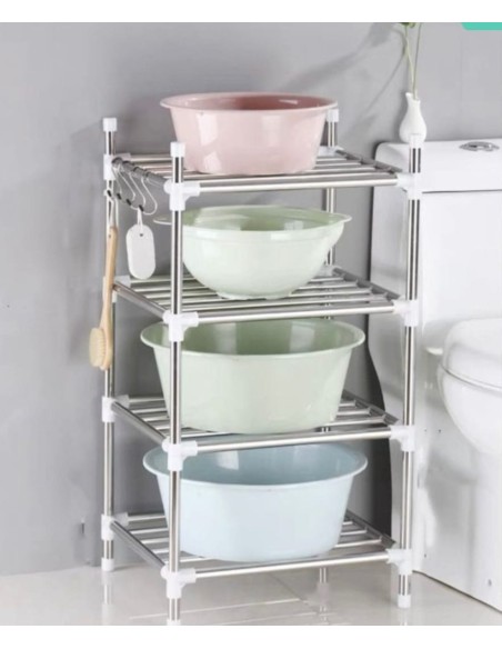 Scaffale multiuso in acciaio 4 piani