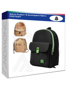 Zaino Fusion 3 scomparti Nero 00271037