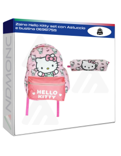Zaino Hello Kitty set con Astuccio e bustina 06961755
