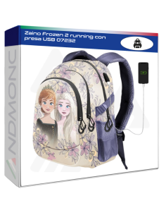 Zaino Frozen 2 running con presa USB 07232
