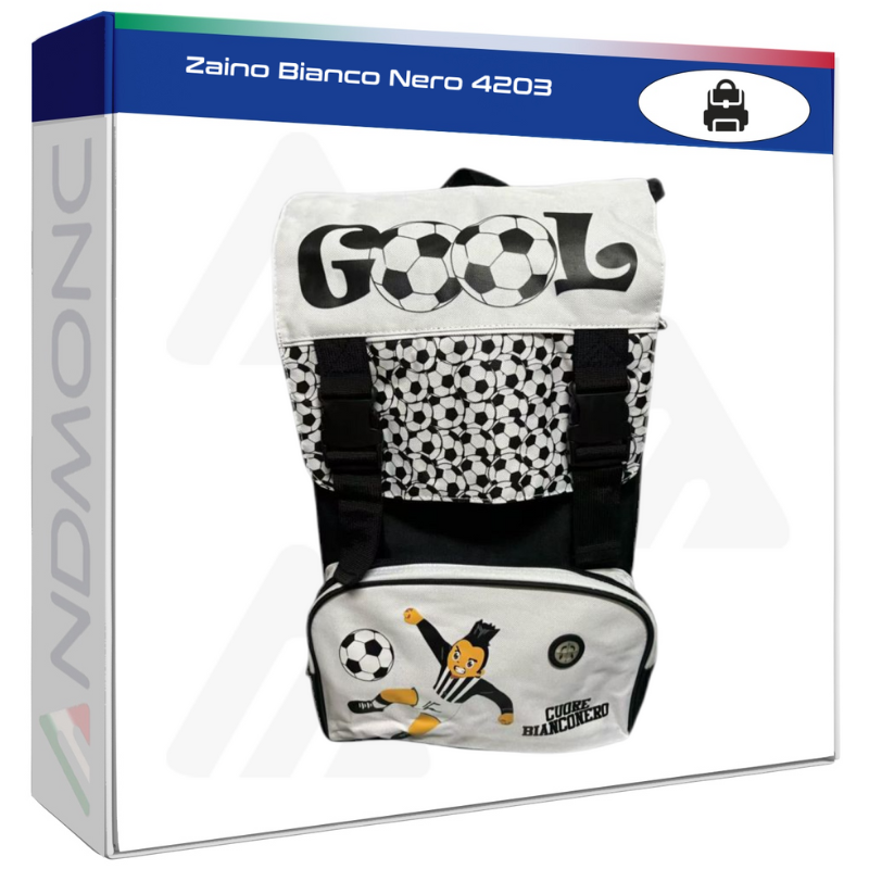 Zaino Bianco Nero 4203