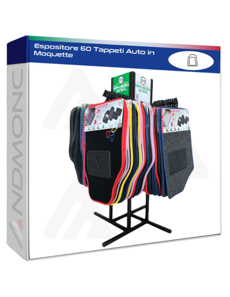 Espositore 60 Tappeti, tappetini Auto in Moquette