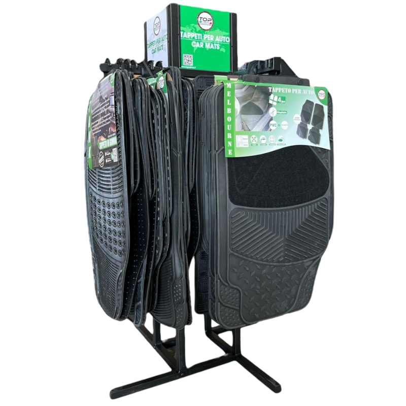 Espositore Tappeti Auto in PVC/Gomma – 50 Pezzi