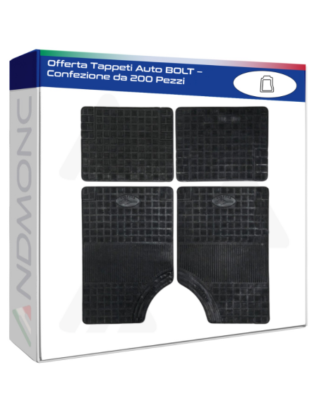 Offerta Tappeti Auto BOLT – Confezione da 200 Pezzi
