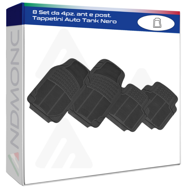 8 Set da 4pz. ant e post. Tappetini Auto Tank