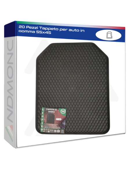 20 Pezzi Tappeto per auto in gomma 55x45