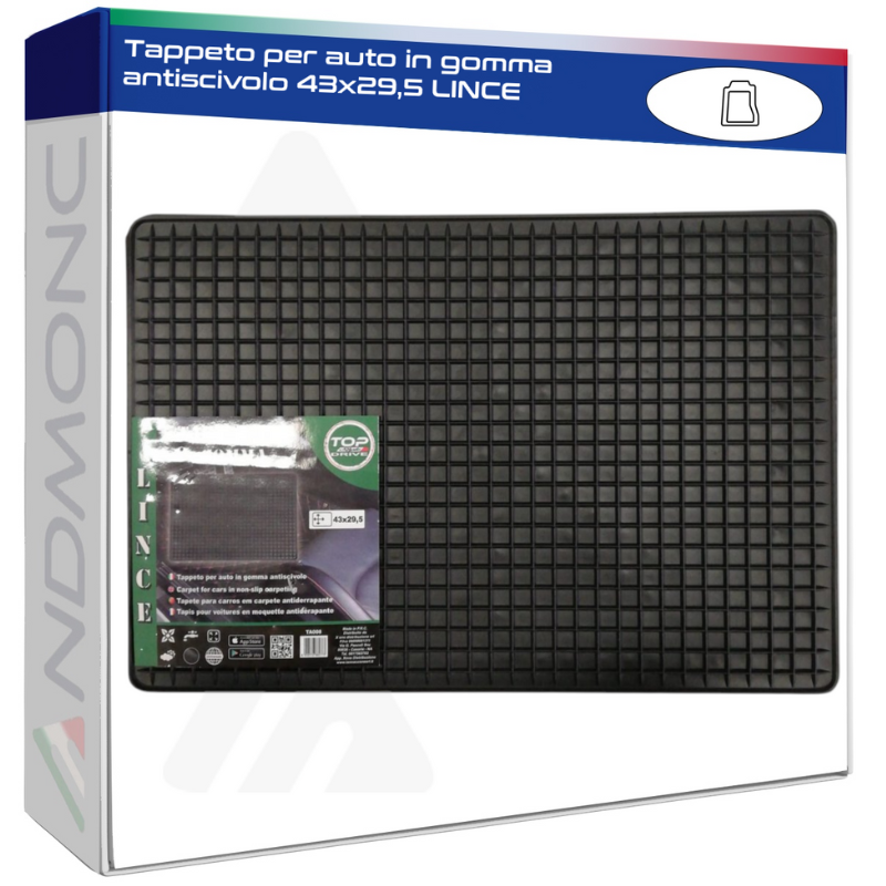 Tappeto per auto in gomma antiscivolo 43x29,5...
