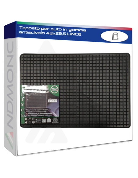 Tappeto per auto in gomma antiscivolo 43x29,5 LINCE