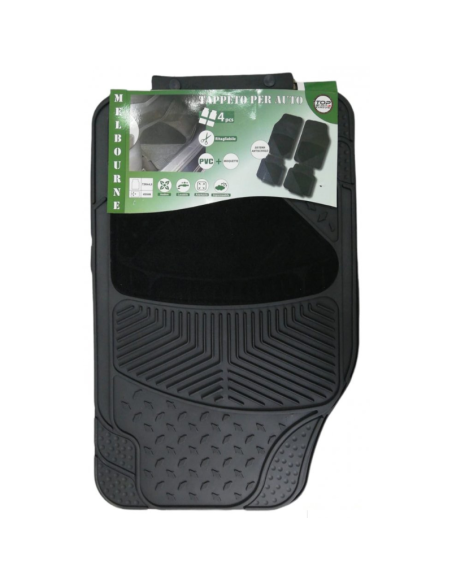 6 SET da 4 pezzi di tappeti in PVC + MOQUETTE MELBOURNE