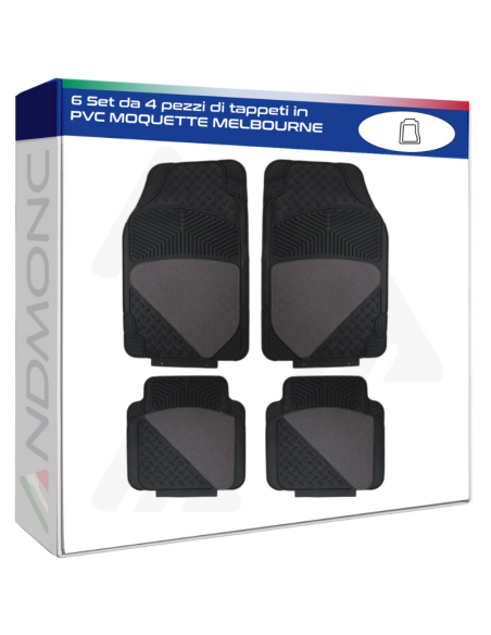 6 Set da 4 pezzi di tappeti in PVC MOQUETTE MELBOURNE