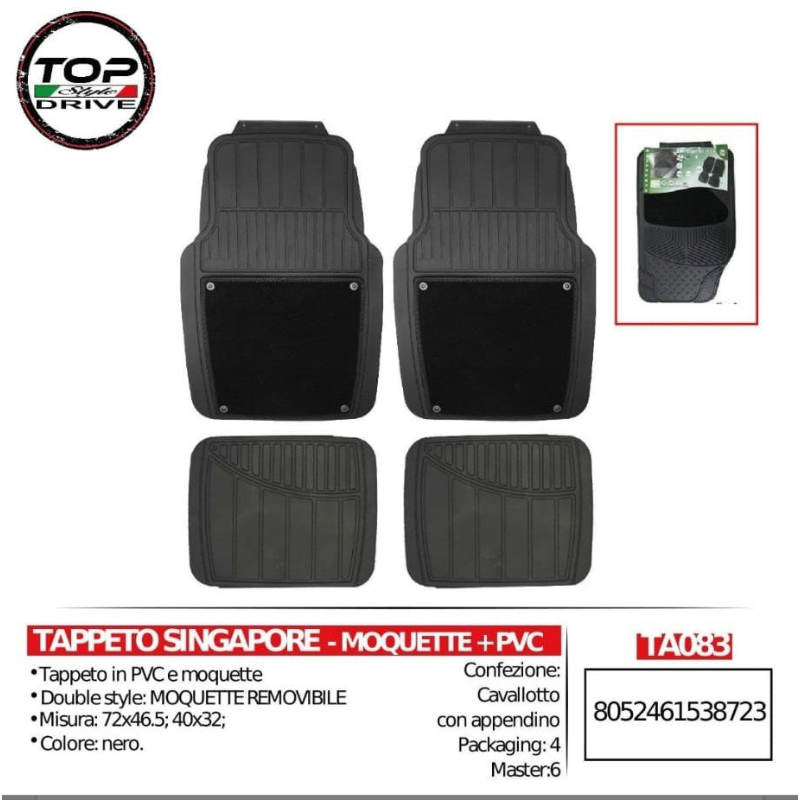 Set da 4 pezzi di tappeti pvc - moquette...