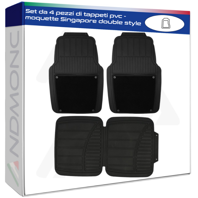Set da 4 pezzi di tappeti pvc - moquette...