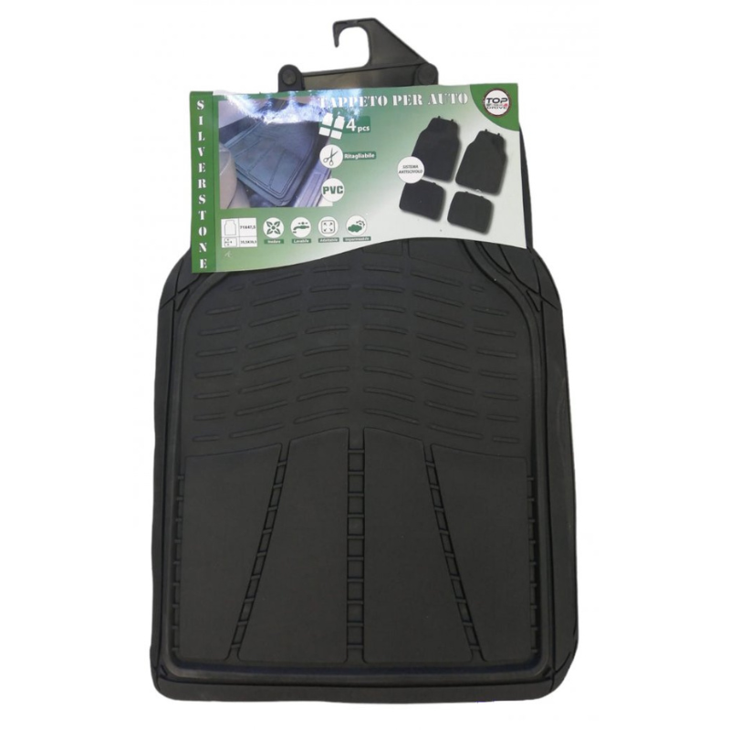 SET 4 pezzi di tappeti in PVC, SILVERSTONE