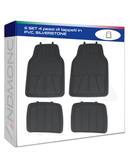 6 SET 4 pezzi di tappeti in PVC, SILVERSTONE