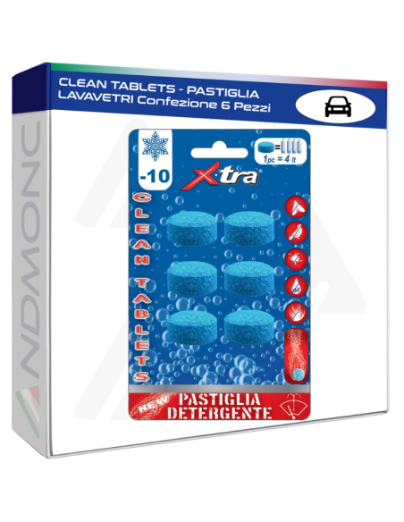 CLEAN TABLETS - Pastiglia Lavavetri Confezione 6 Pezzi