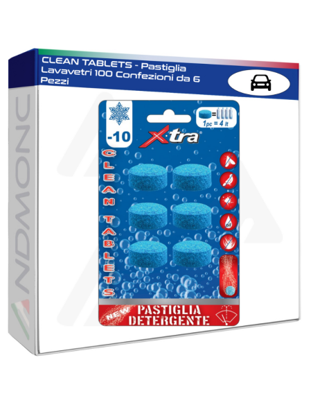CLEAN TABLETS - Pastiglia Lavavetri 100 Confezioni da 6 Pezzi