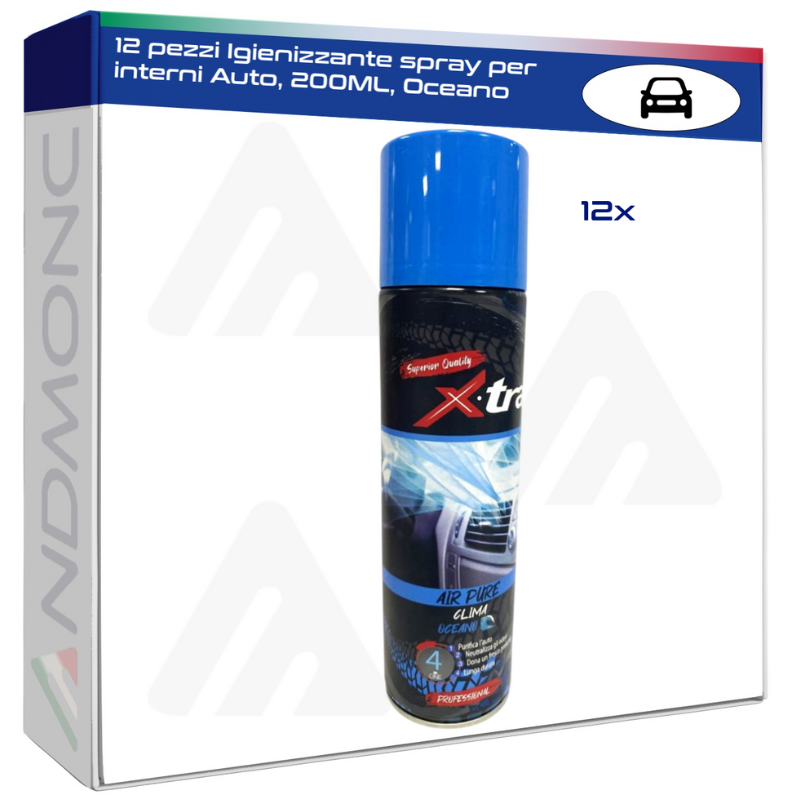 12 pezzi Igienizzante spray per interni Auto, 200ML, Oceano
