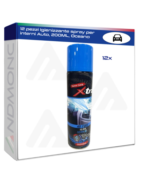 12 pezzi Igienizzante spray per interni Auto, 200ML, Oceano