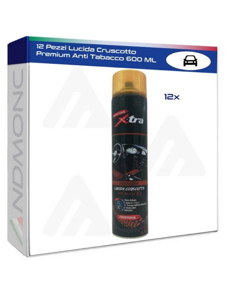 12 Pezzi Lucida Cruscotto Premium Anti Tabacco 600 ML