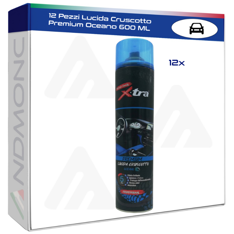 12 Pezzi Lucida Cruscotto Premium Oceano 600 ML