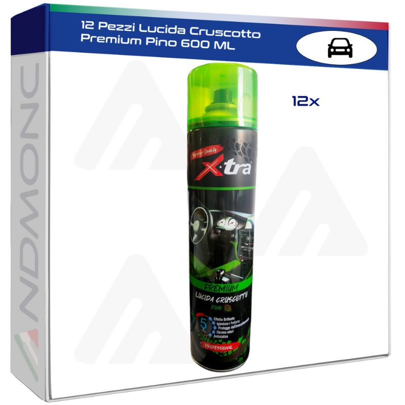 12 Pezzi Lucida Cruscotto Premium Pino 600 ML