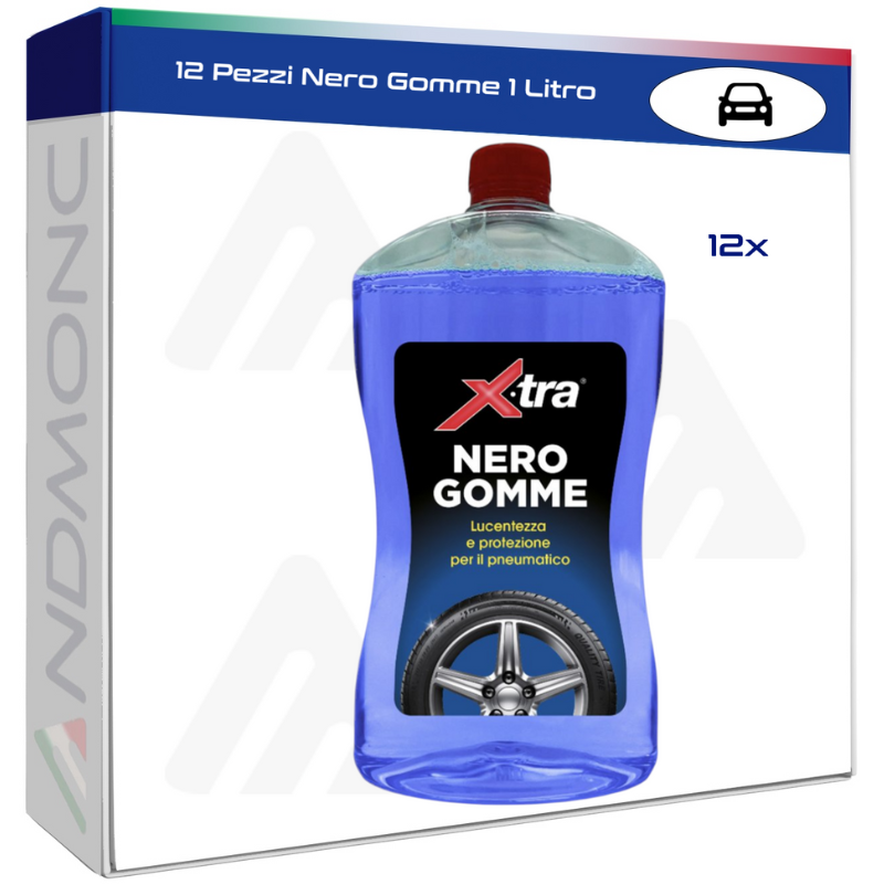 12 Pezzi Nero Gomme 1 Litro