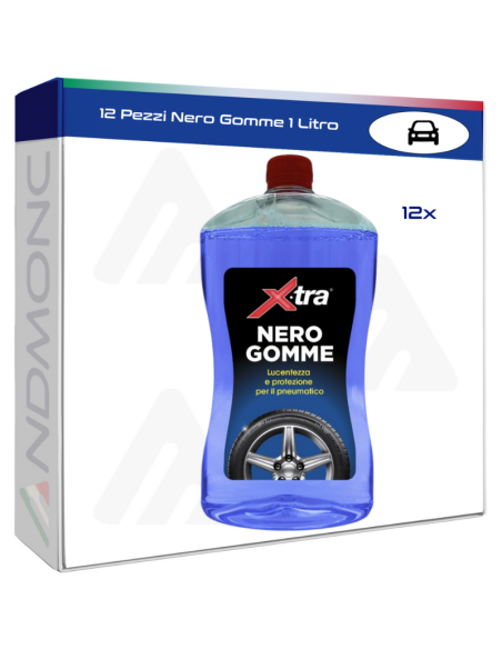 12 Pezzi Nero Gomme 1 Litro