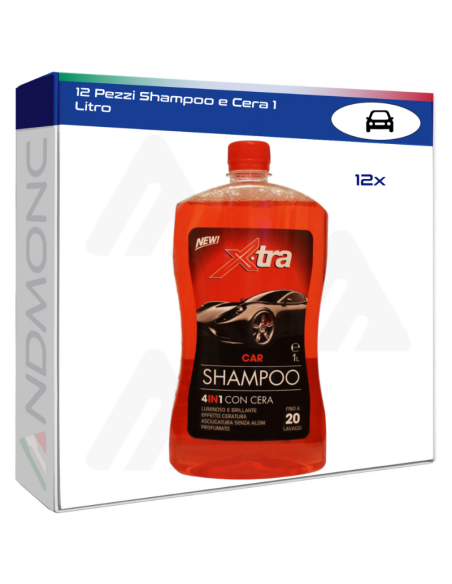 12 Pezzi Shampoo e Cera 1 Litro