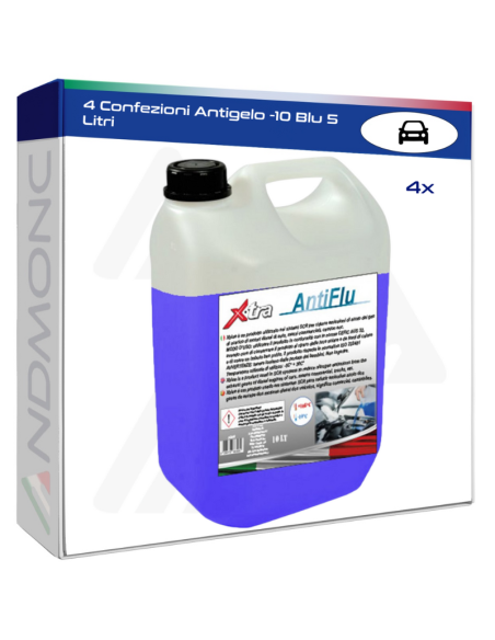 4 Confezioni Antigelo -10 Blu 5 Litri