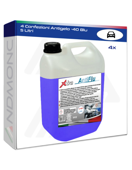 4 Confezioni Antigelo -40 Blu 5 Litri