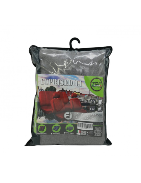 Set coprisedili anteriori e posteriori tessuto 100 % cotone,  Vari Colori