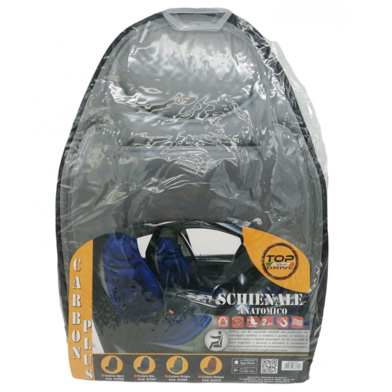 Schienale universale ortopedico 2 Pezzi, Carbon...