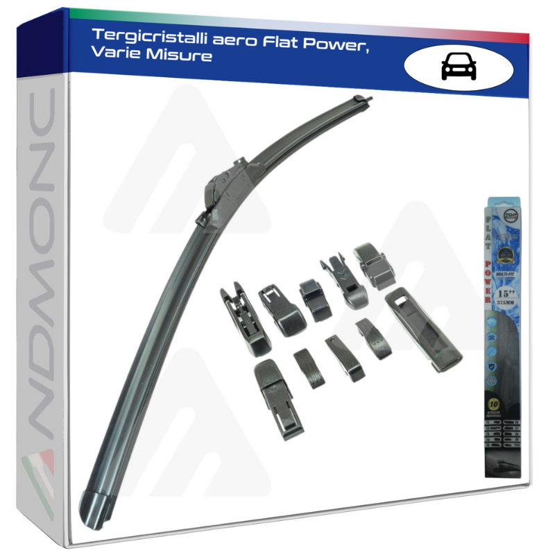 Tergicristalli aero Flat Power, Varie Misure
