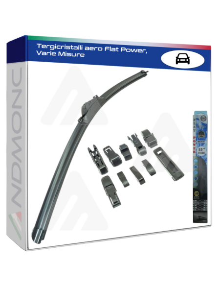 Tergicristalli aero Flat Power, Varie Misure