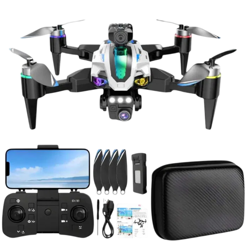 Drone Pieghevole Andowl SKY-769 4K con LED RGB,...