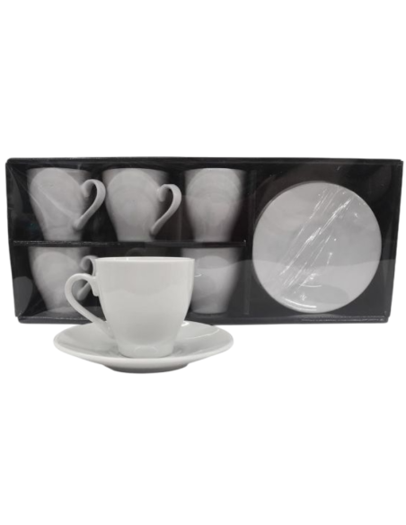 Set 6 tazzine caffè 80cc, con poggia bicchieri art.42