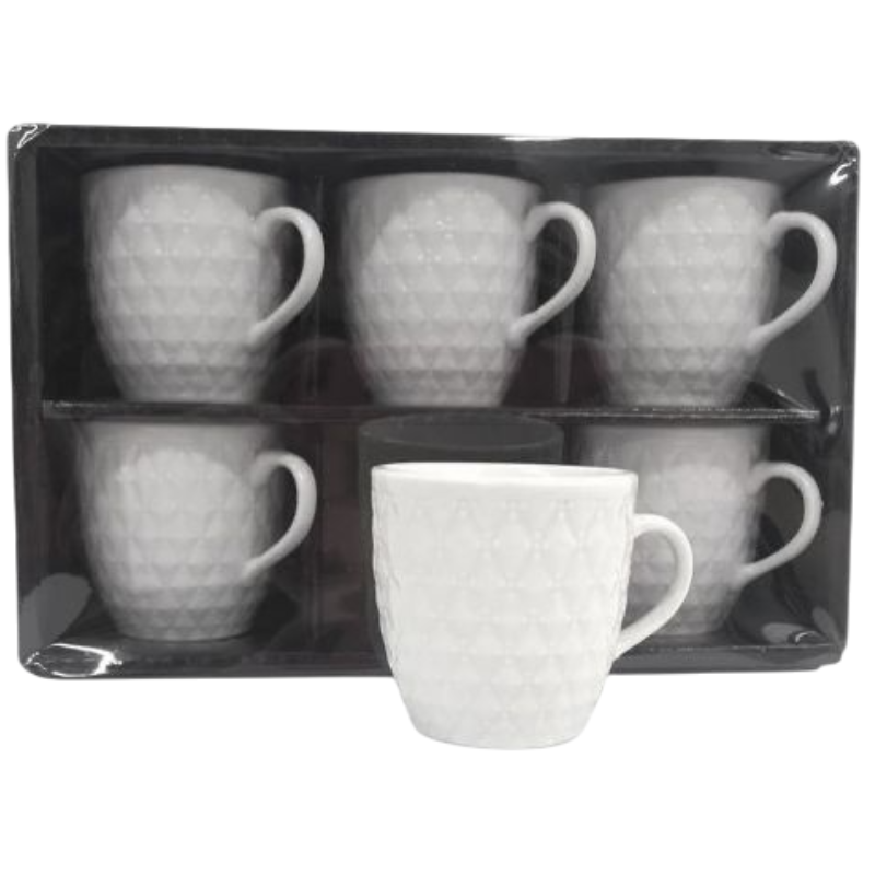 Set 6 tazzine caffè 80cc, con poggia bicchieri...